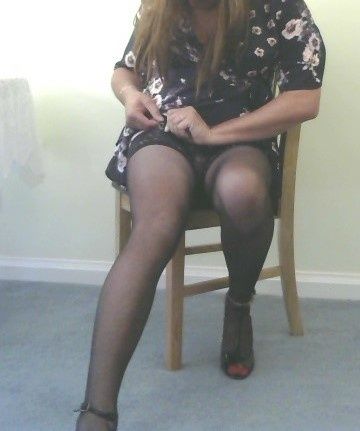 Tea Dress and Stockings #11
