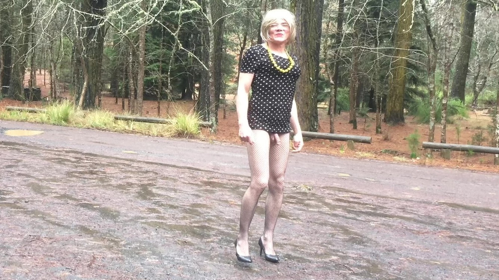 Cross dress Road Trip - Short dress, fish nets #5