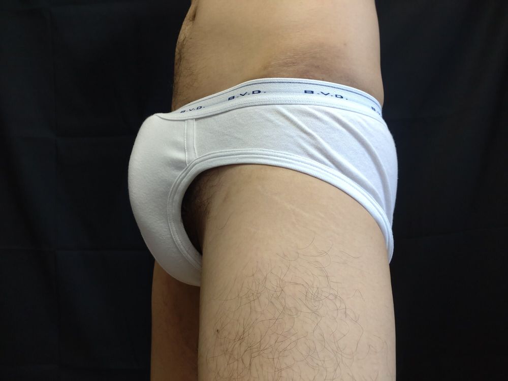 white briefs and hairy uncut cock #6