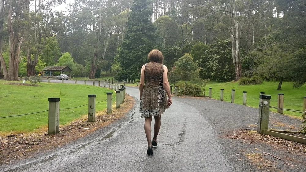 Crossdress Road trip leopard Print dress #26