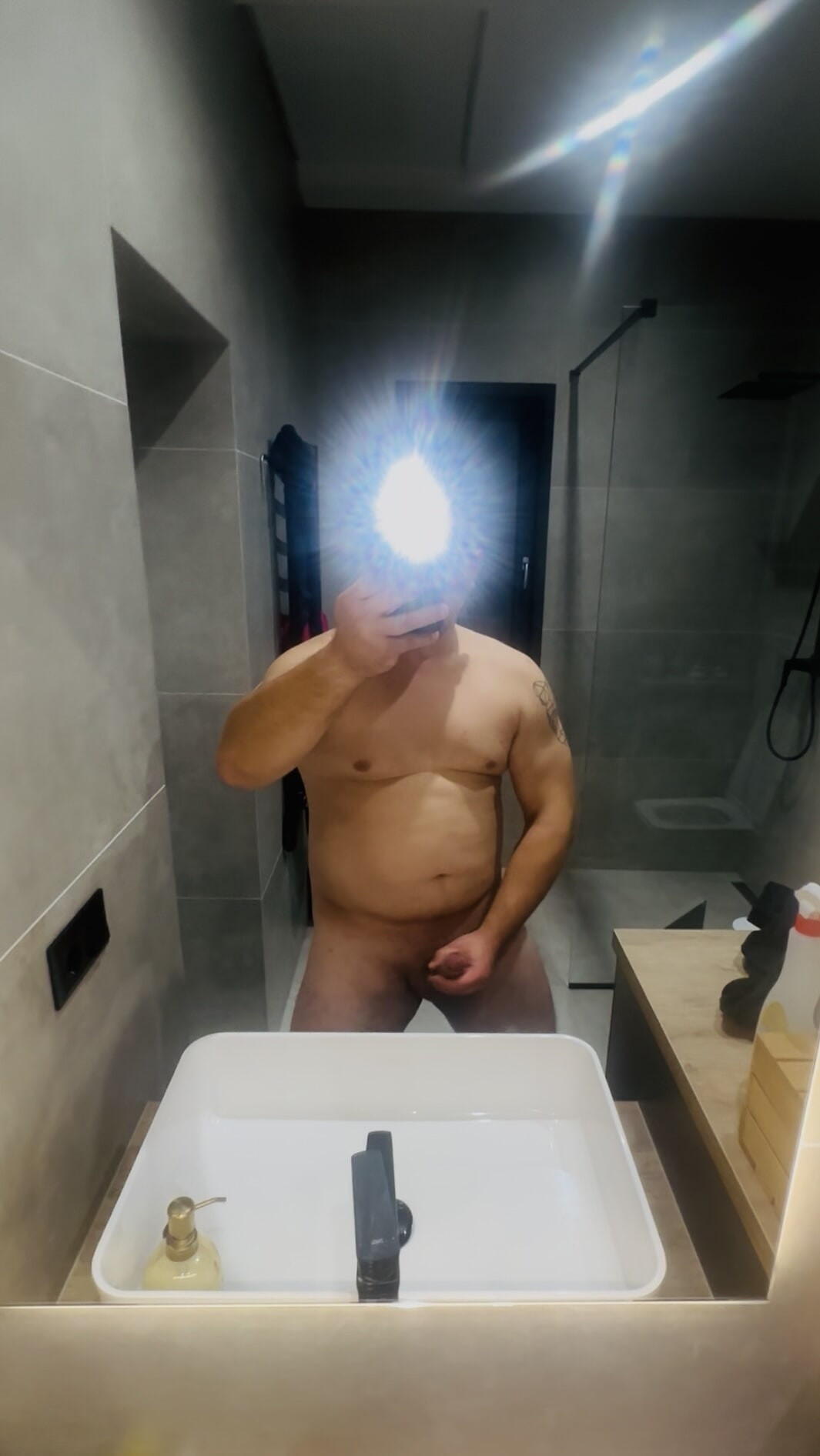 High in the bathroom