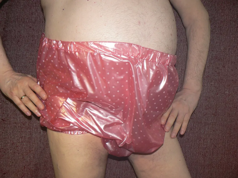 My little manhood in rubber panties #22