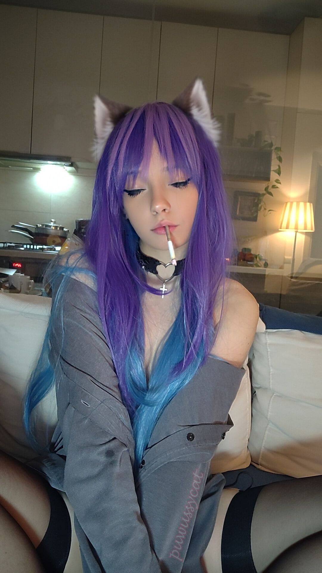 Adorable Egirl Smoking