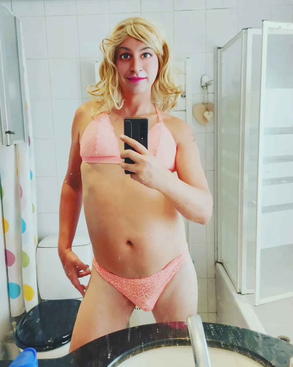 Dutch sissy crossdresser Famke caged clitty  #4