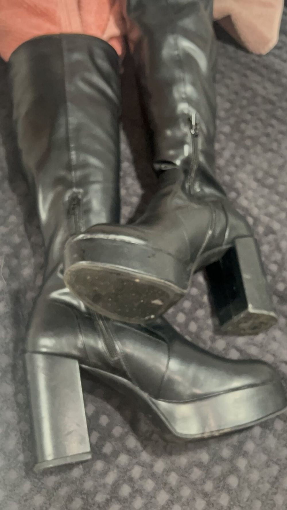 Cum on Friend&#039;s Platform Boots #3