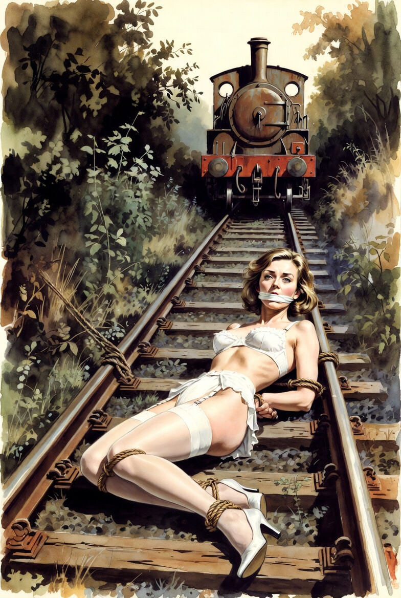 Pixwhores Experimental Enhanced: Stockings in the Railyard 1 #33