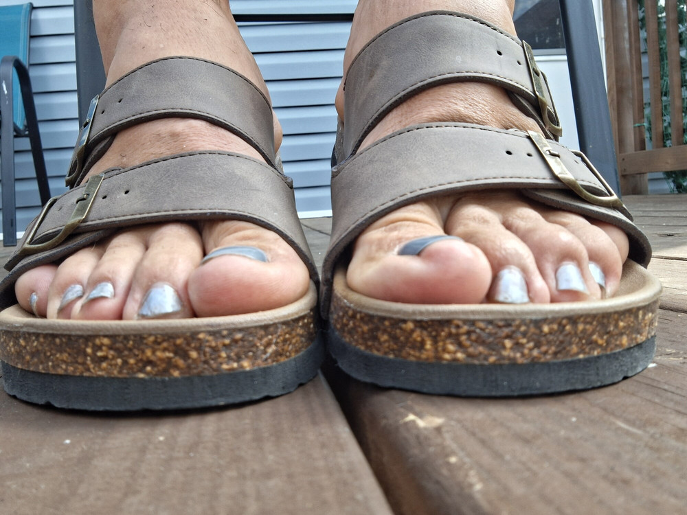 My Birkenstock type sandals with painted toes #10