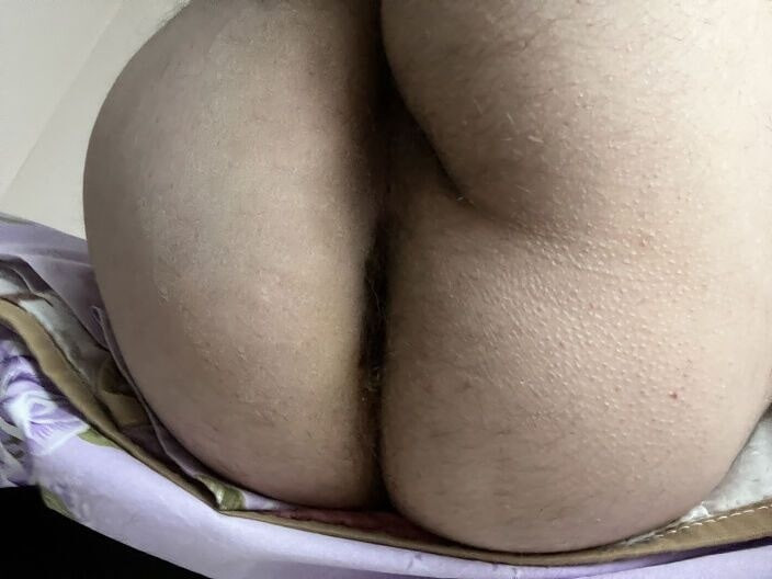 Close-up of a big natural butt