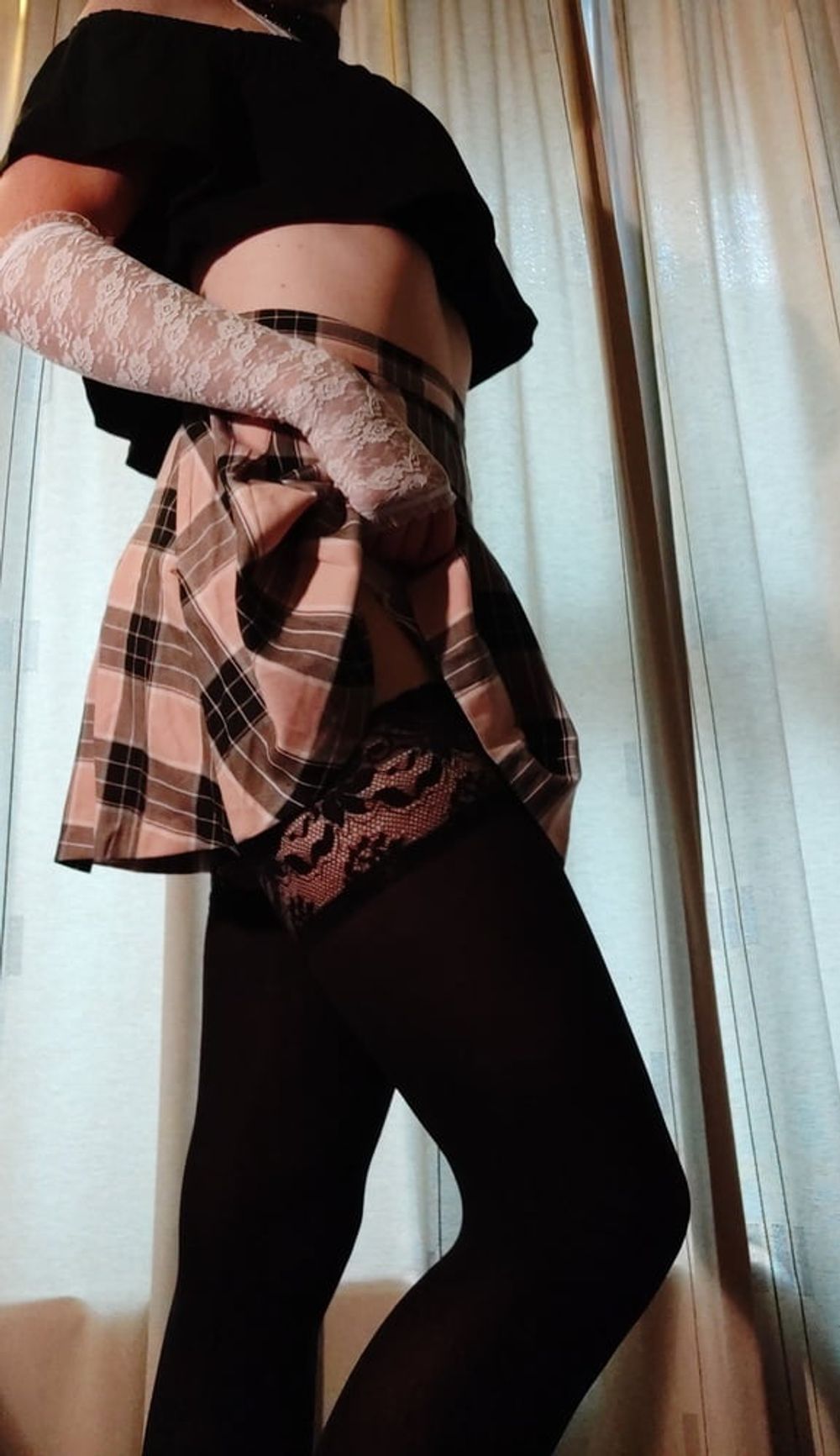 Showing off what&#039;s under my pink skirt