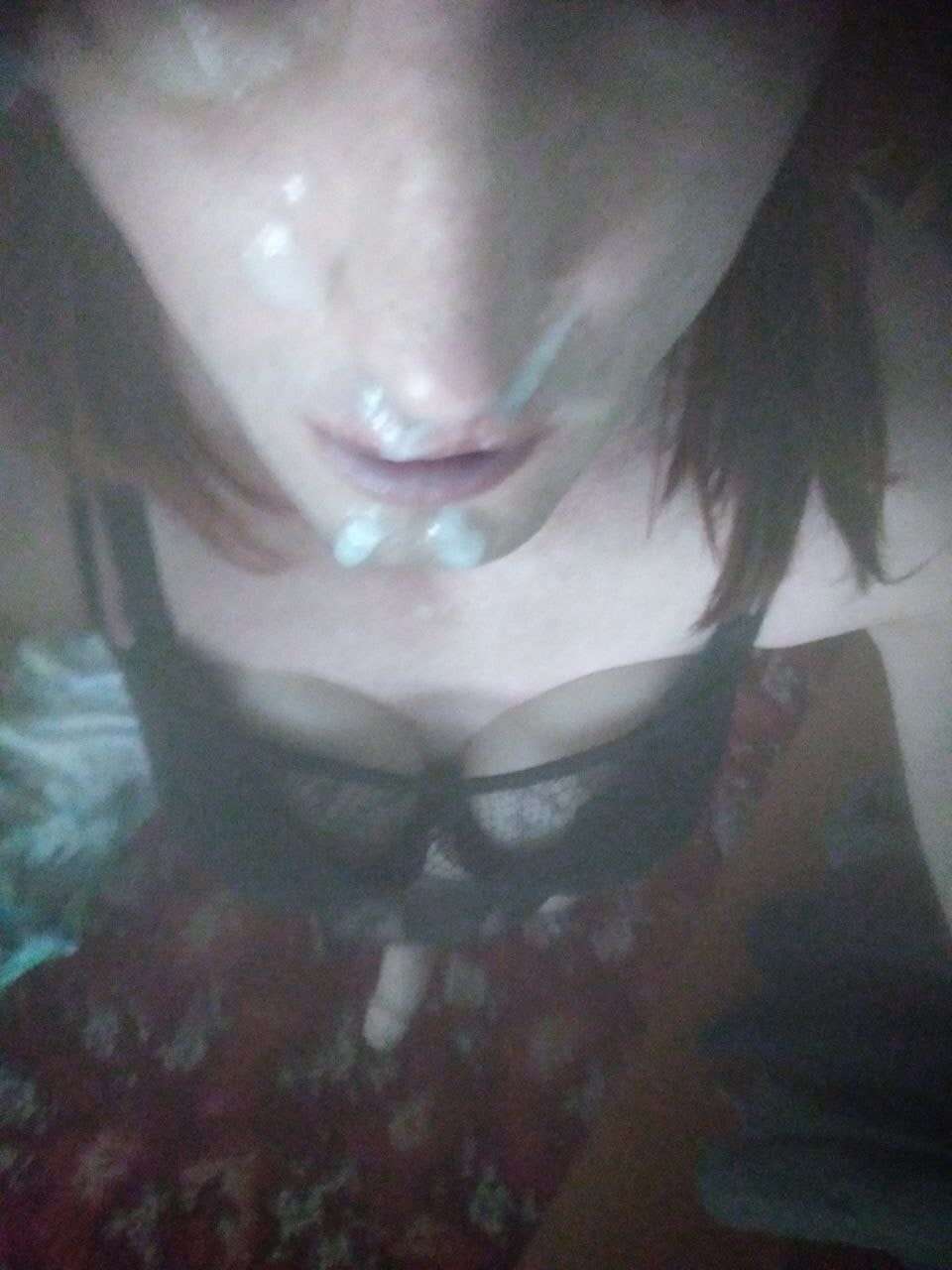 Cum on my face and chest #2