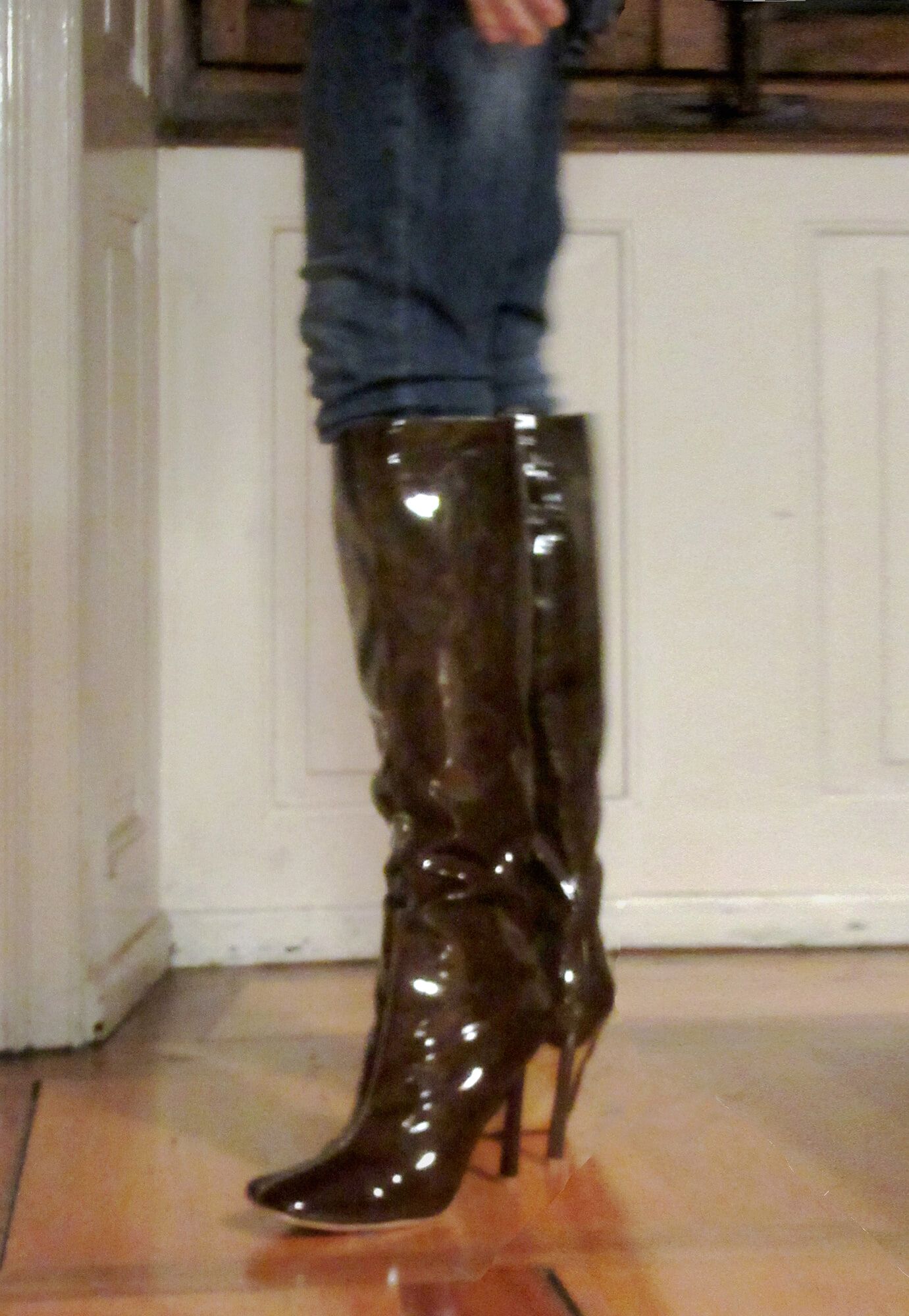 her new high heel boots #7
