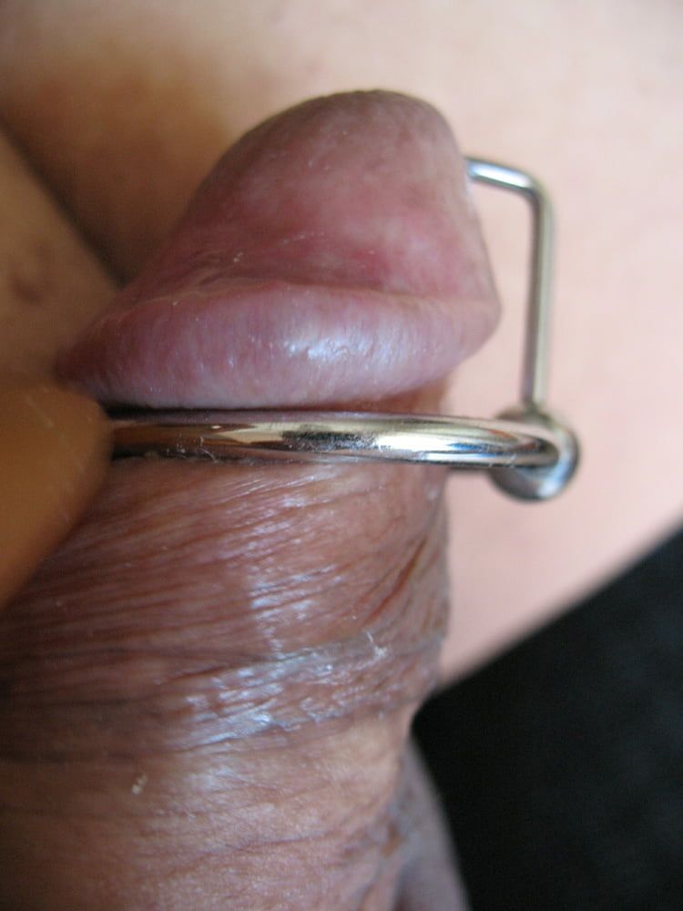 More steel in my cock with glans ring #7