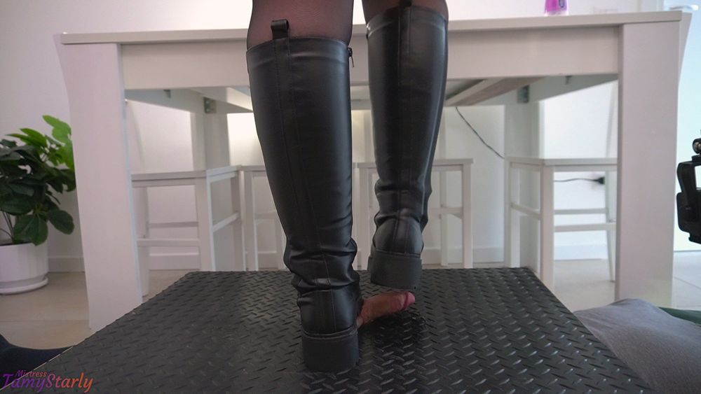 Blasting Genitals in Black Riding Boots - Cock Crush #4