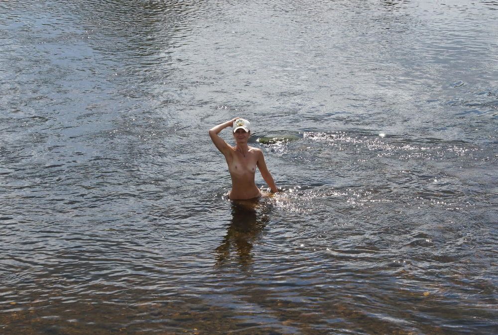 Nude in river&#039;s water #11