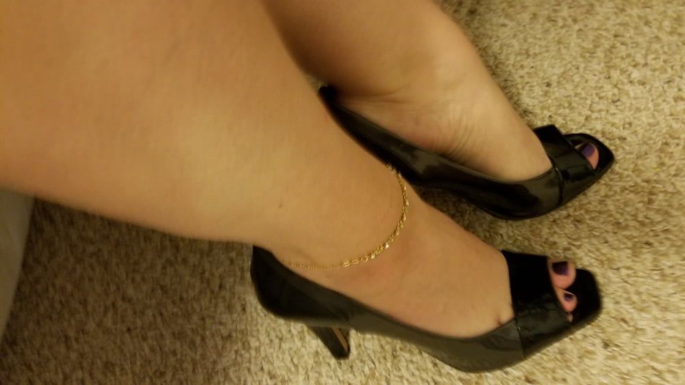 Playing in my shoe closet pretty feet heels flats milf  wife #52