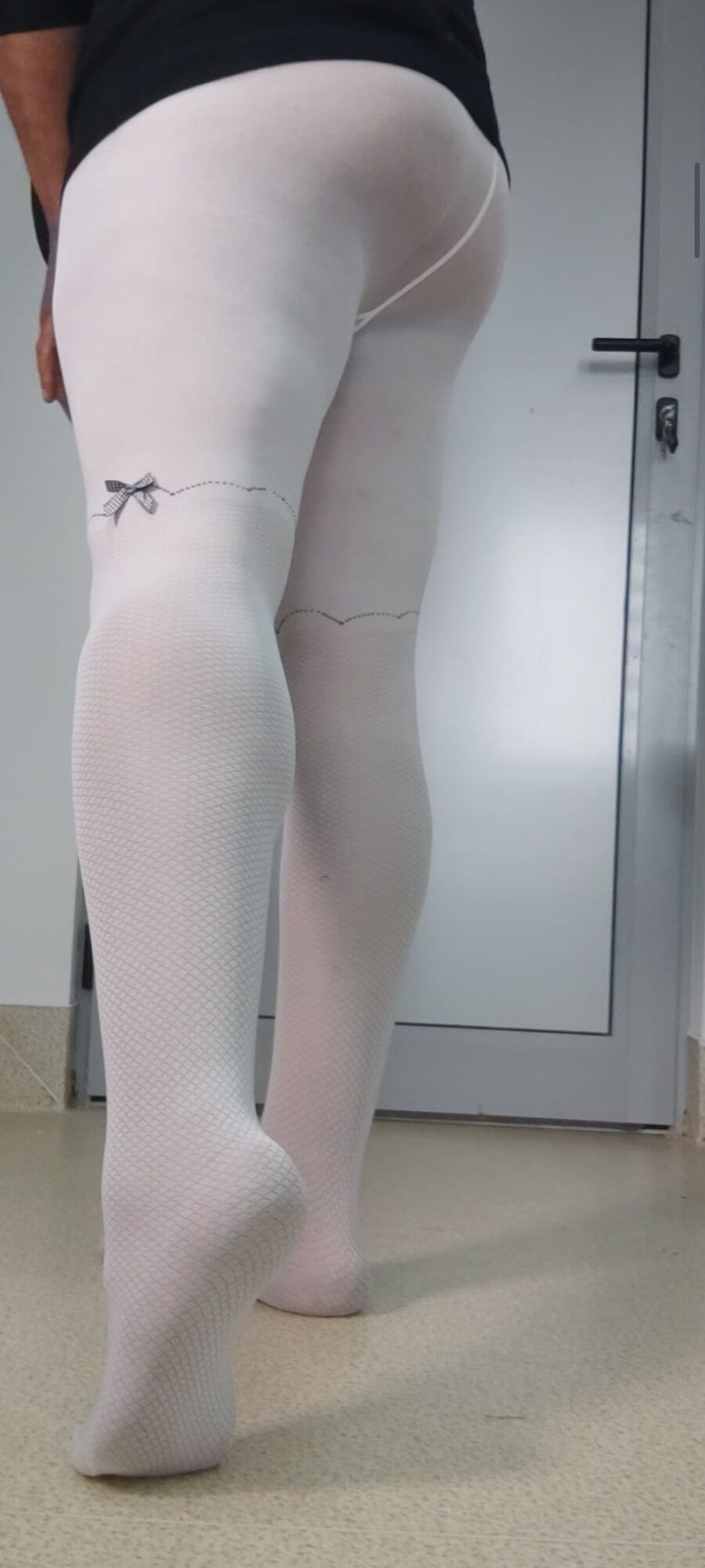 White pantyhose for teen is so sexy #23