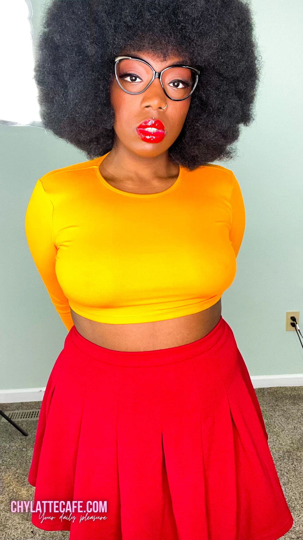 Chy Latte Black Velma Sexy Cosplay Halloween Costume 2 #31