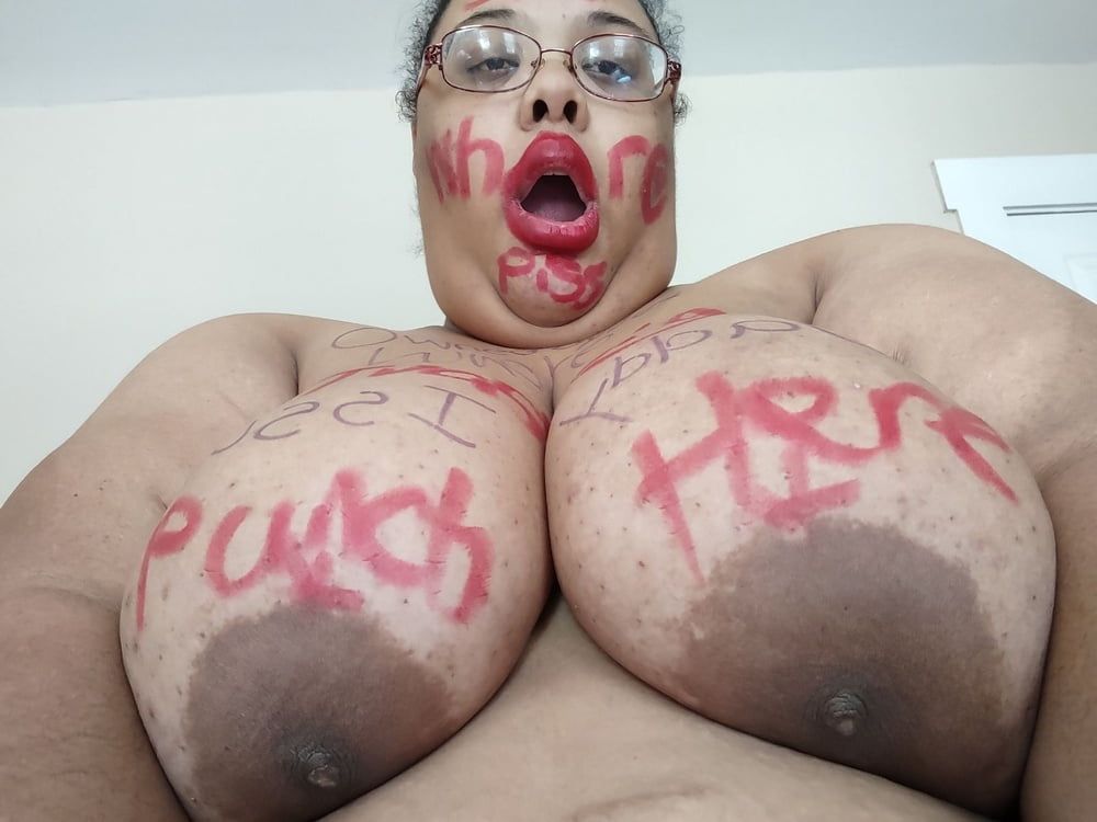 Dumb SSBBW Slut Jessica Jones' Bodywriting  #10