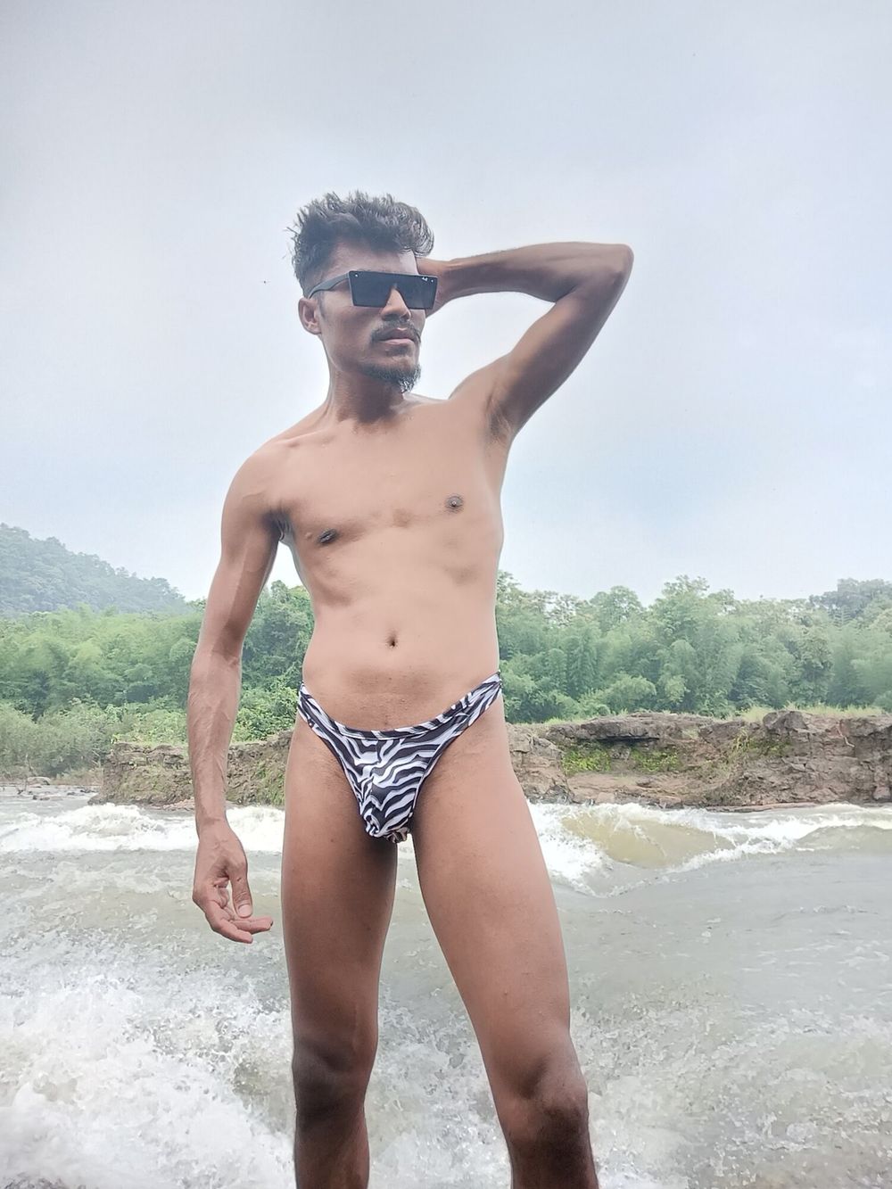 river fun day in my new Zebra man brief  #7