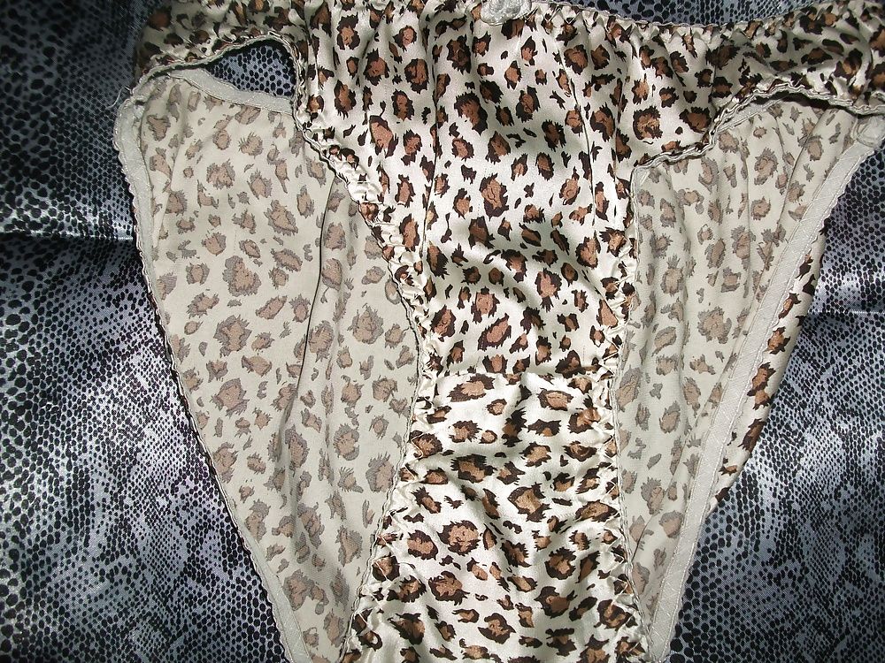 A selection of my wife's silky satin panties #3