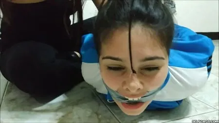 jogger gagged with sweaty socks after her run selfgags         