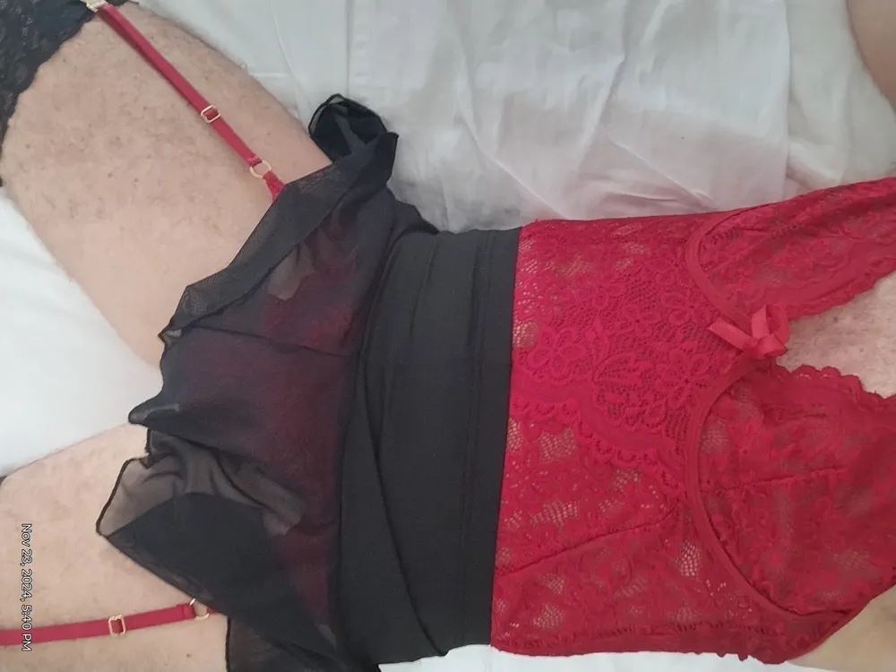 Red and black lingerie display #7