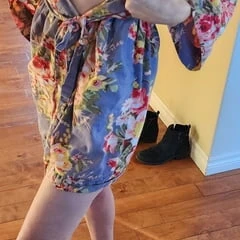Horny Hotwife Showing off her Little Tits and Big Nips