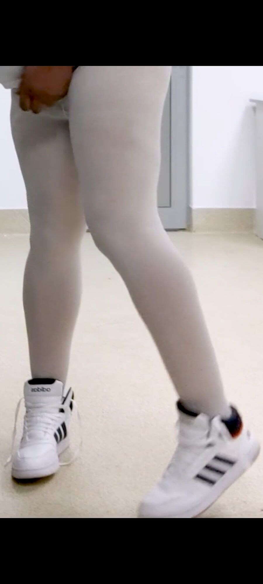 Legs in white pantyhose #8