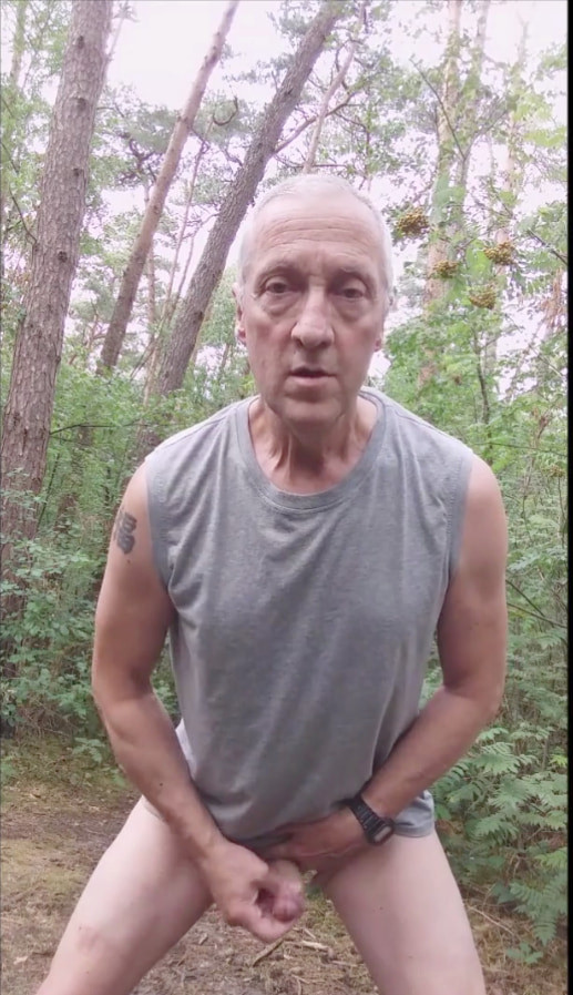 grandpa exhibitionist random public outdoor cruising cumshot #42