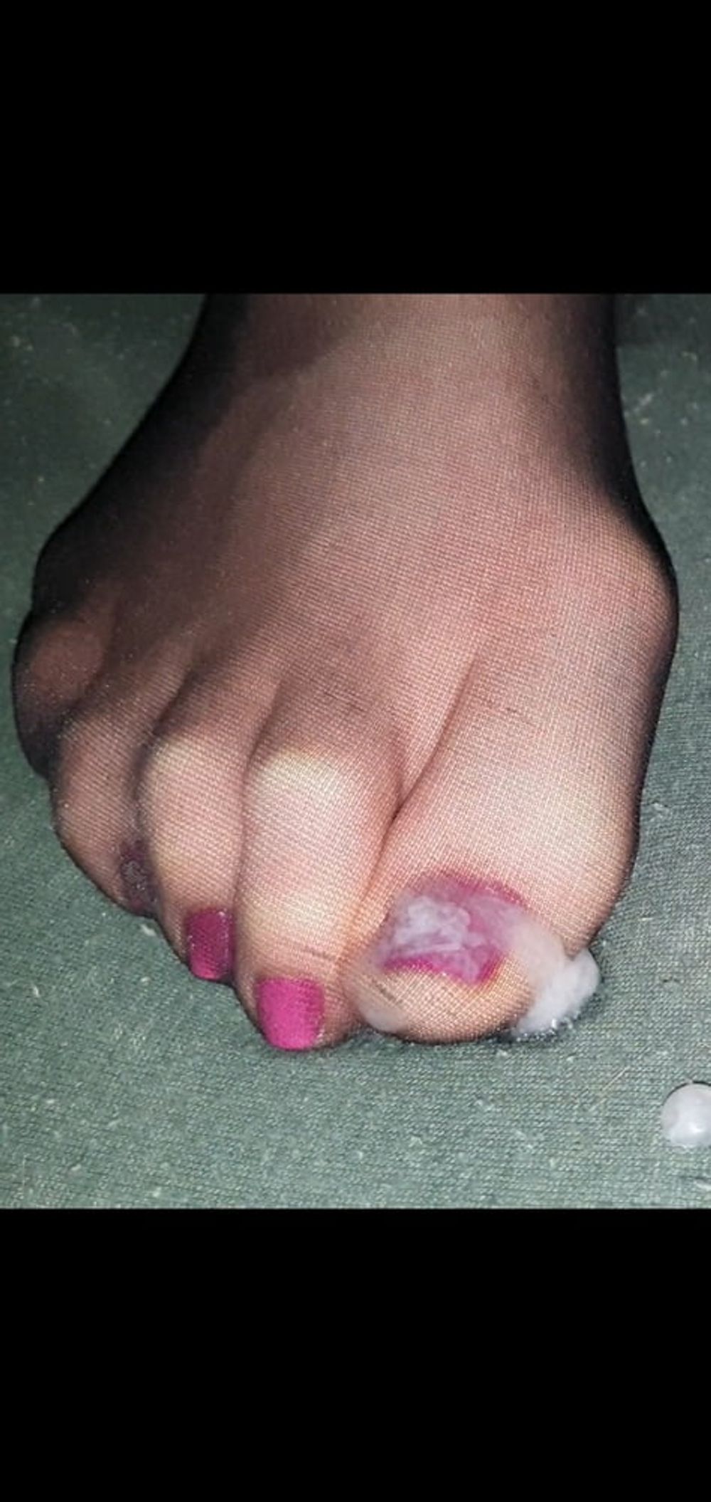 Purple Toenails Nylon Cum #13