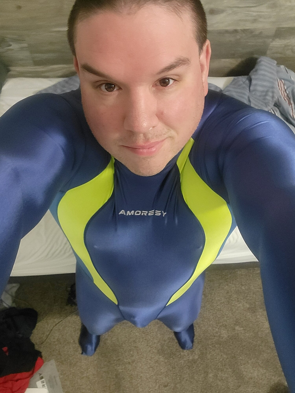 Spandexguy01234 bulging in my bodysuits  #33