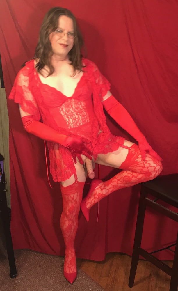 Joanie - Vintage Red Lace #9