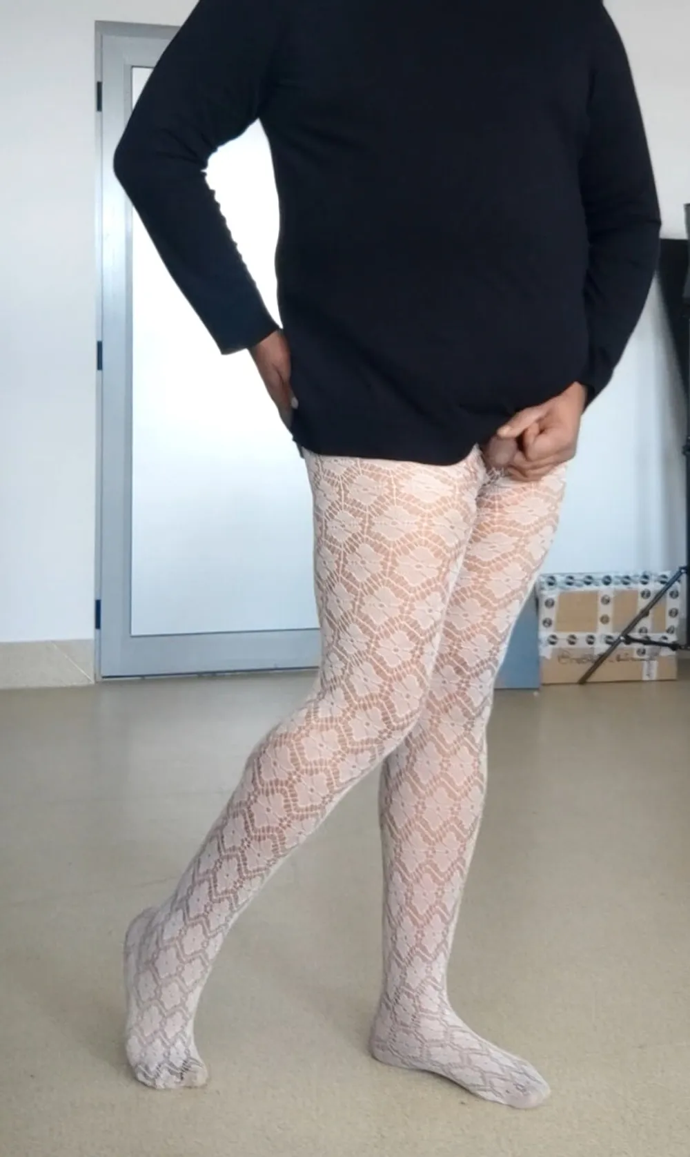 My favorite pair of white pantyhose #13