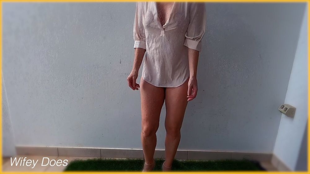 Wifey wet shirt braless #7