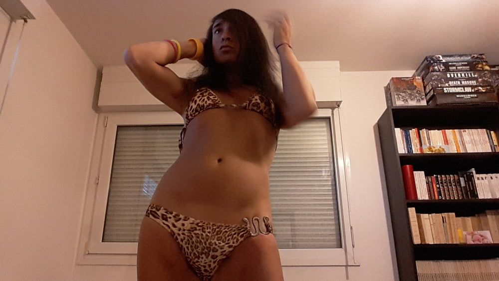 Tygra babe in leopard bikini on summer of 2019. #11