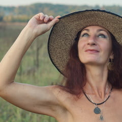 In the Hat on autumn landscape