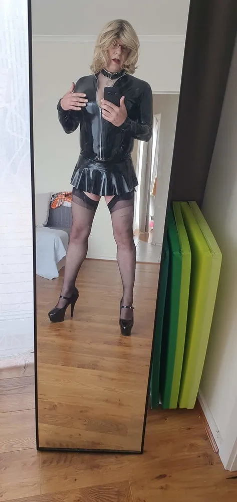 Latex micro skirt...hot or not?