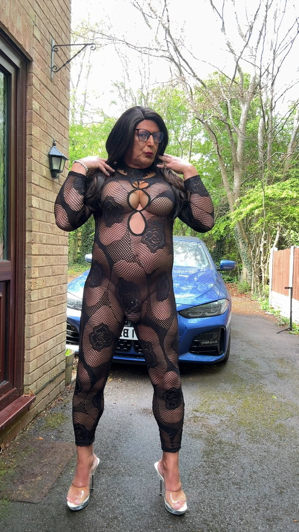 Sexy Crossdresser kellycd2022 in fishnet body stocking  #30