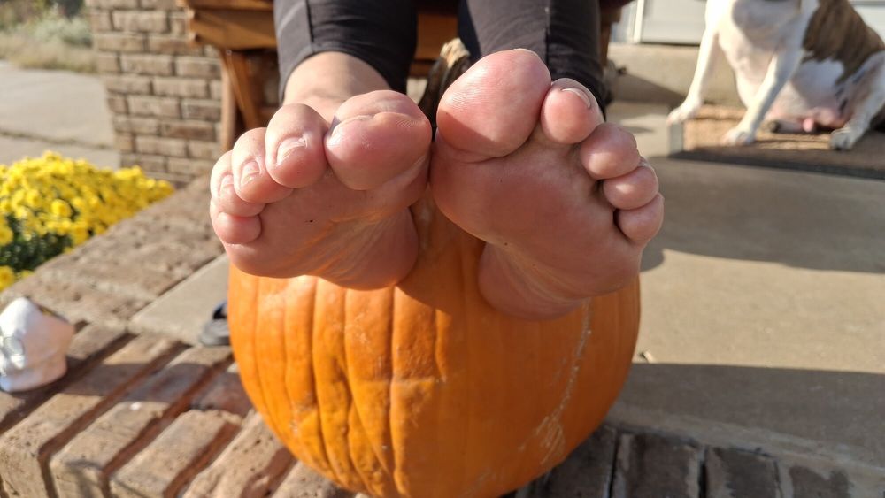 Pumpkin foot-stool #4