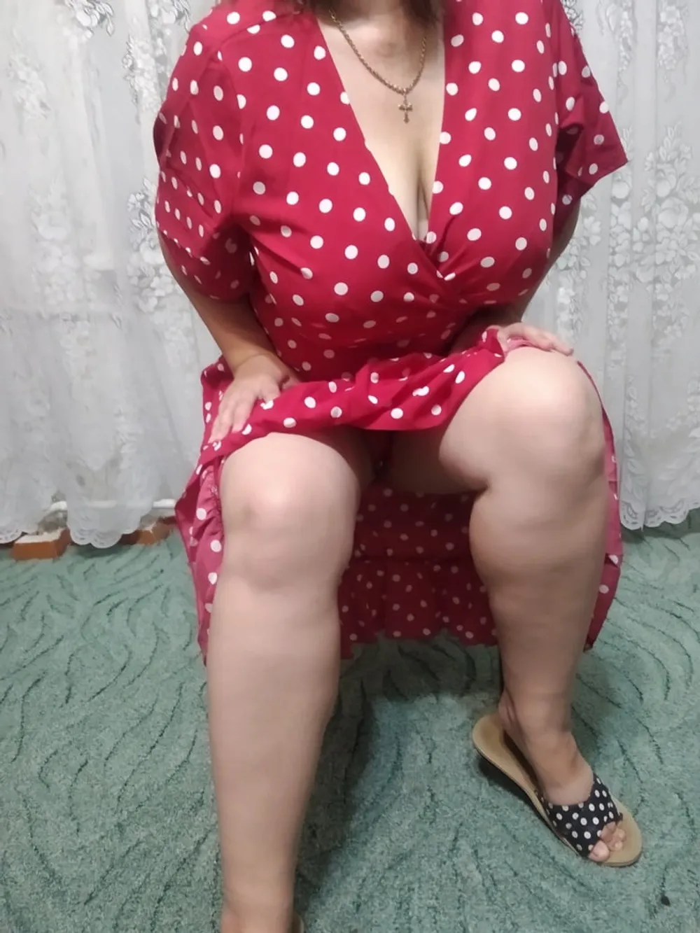 Milf in red dress ))) #4