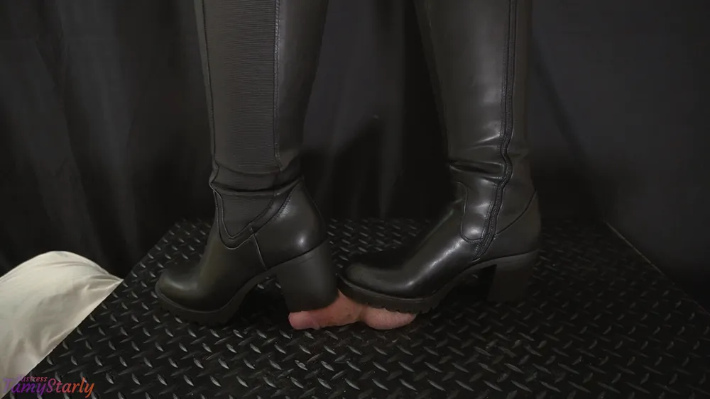 Boss Punishment in Leather Boots - Bootjob, Shoejob #3