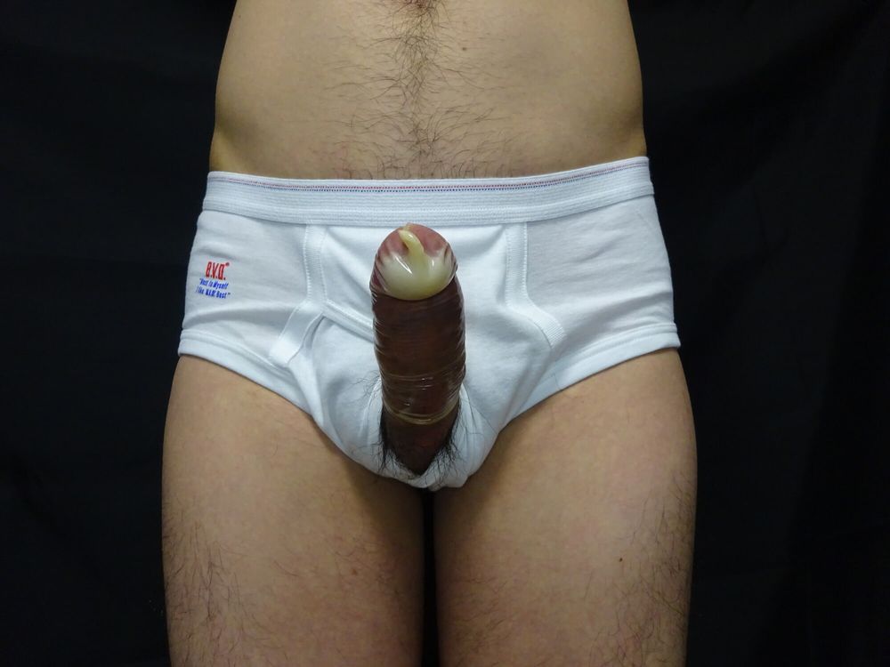 white briefs and condom cum 2 #4