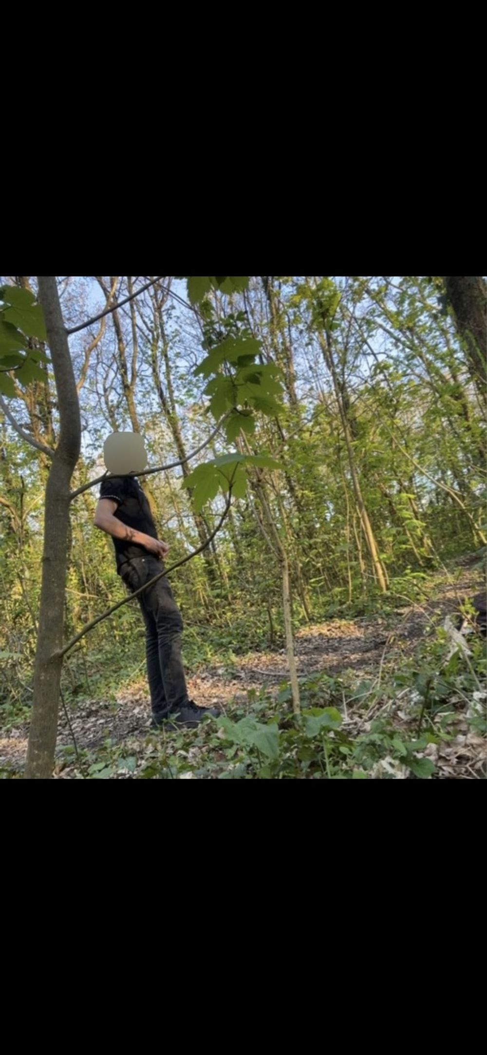 Getting ready for a walk in the forest