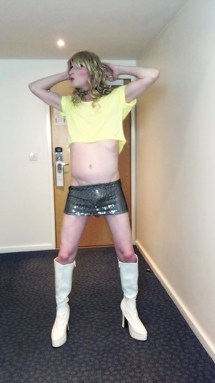 Sissy Poses In Sparkly Skirt #7
