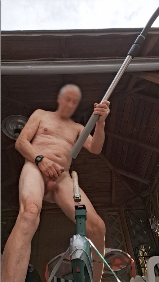 public outdoor exhibitionist vacuumcleaner sucking and dildo #47