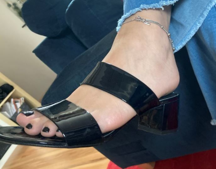 Black Patent Mules and Sexy Feet #11
