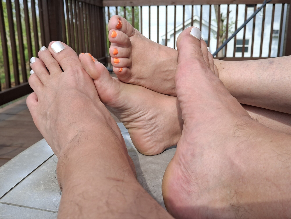 Playing footsie on the footstool #7