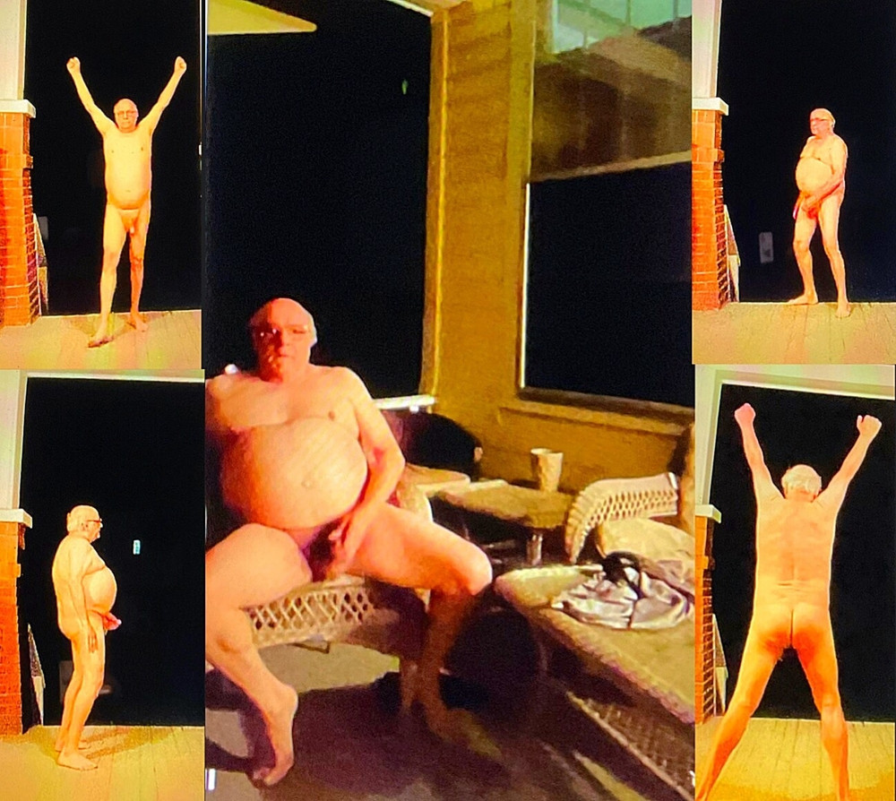 Roncomans midnight wanking  on porch #8