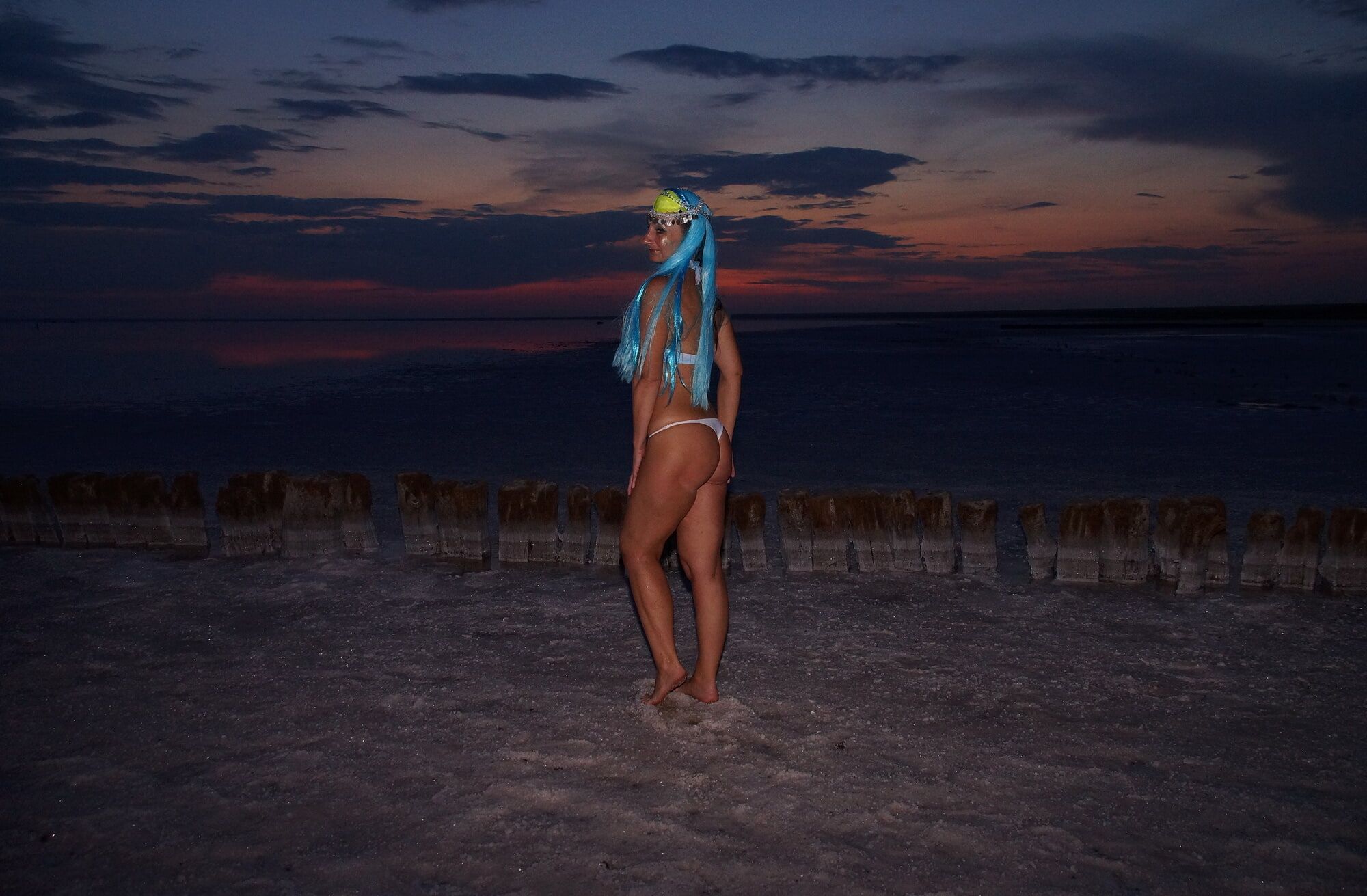 Bikini on Sunset Background #4