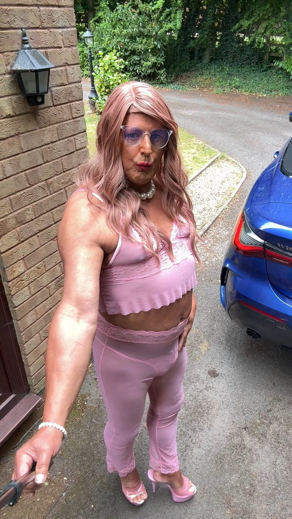 Sexy Crossdresser kellycd2022 in pink outfit and heels  #28
